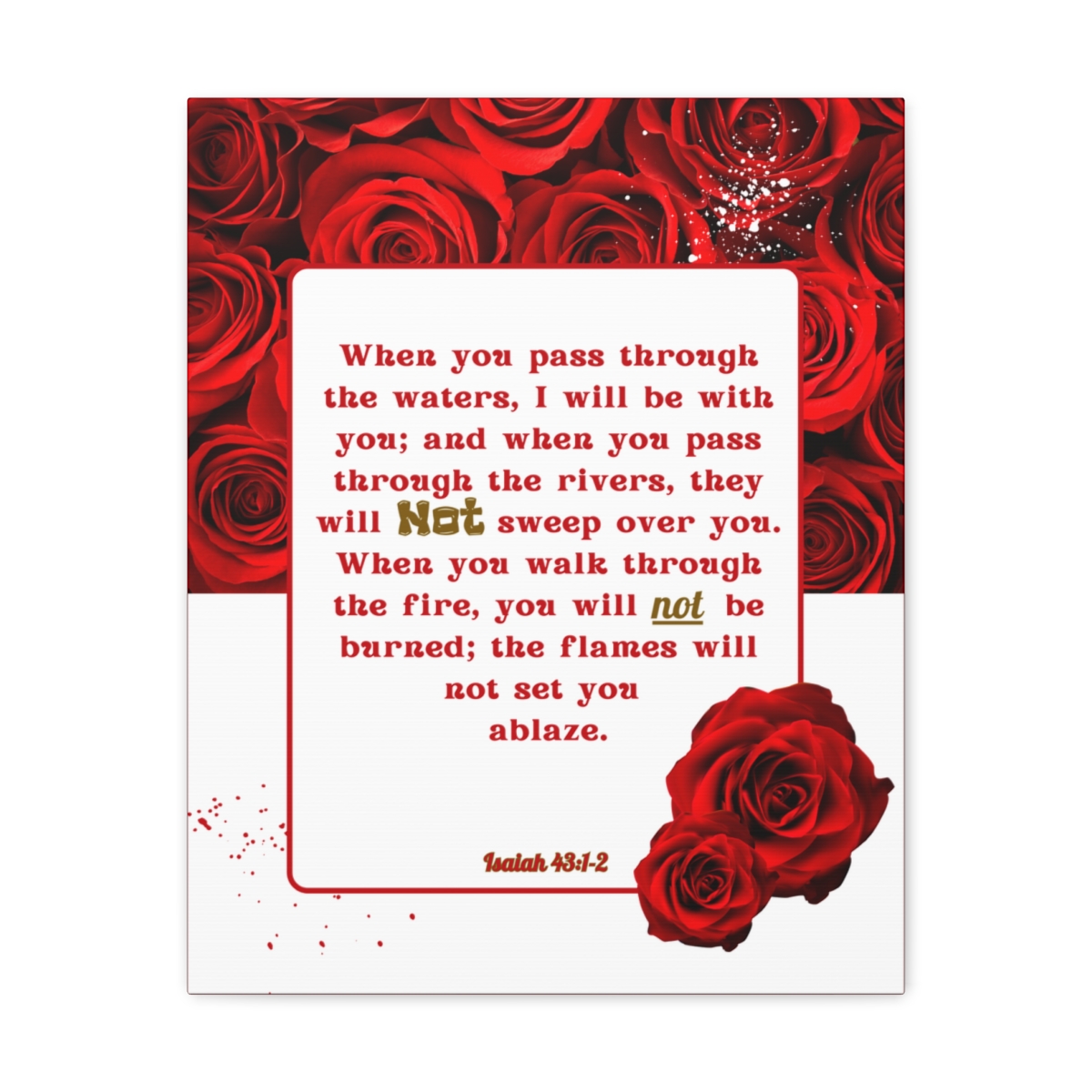 Speak Truth, Isaiah 43:1-2, Canvas