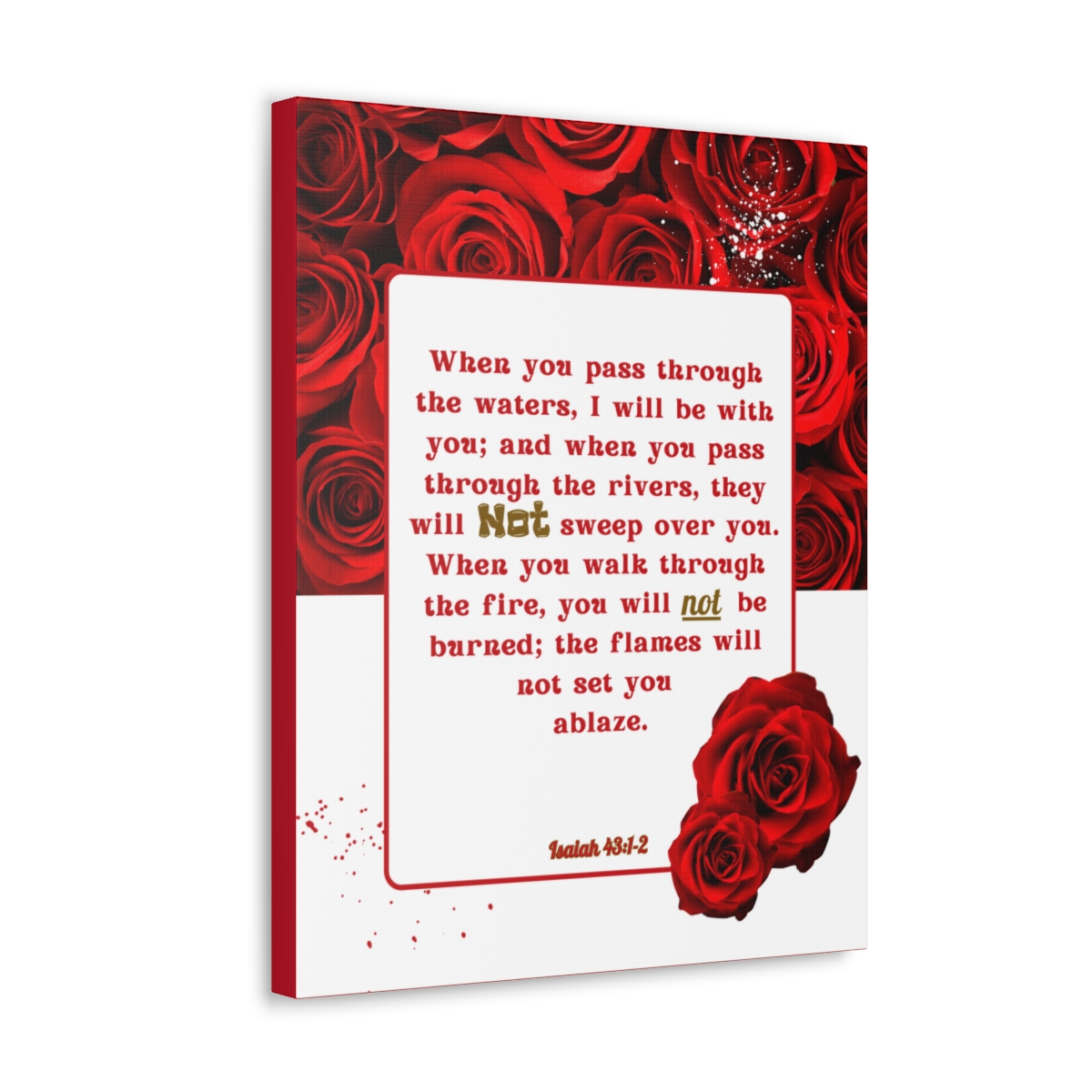 Speak Truth, Isaiah 43:1-2, Canvas - Image 2