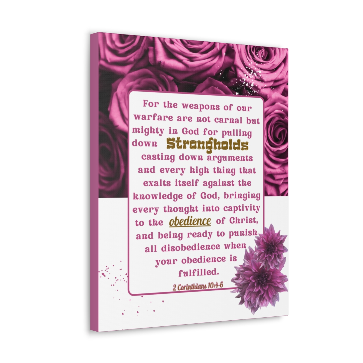 Speak Truth, 2 Corinthians 10:4-6 Canvas - Image 2