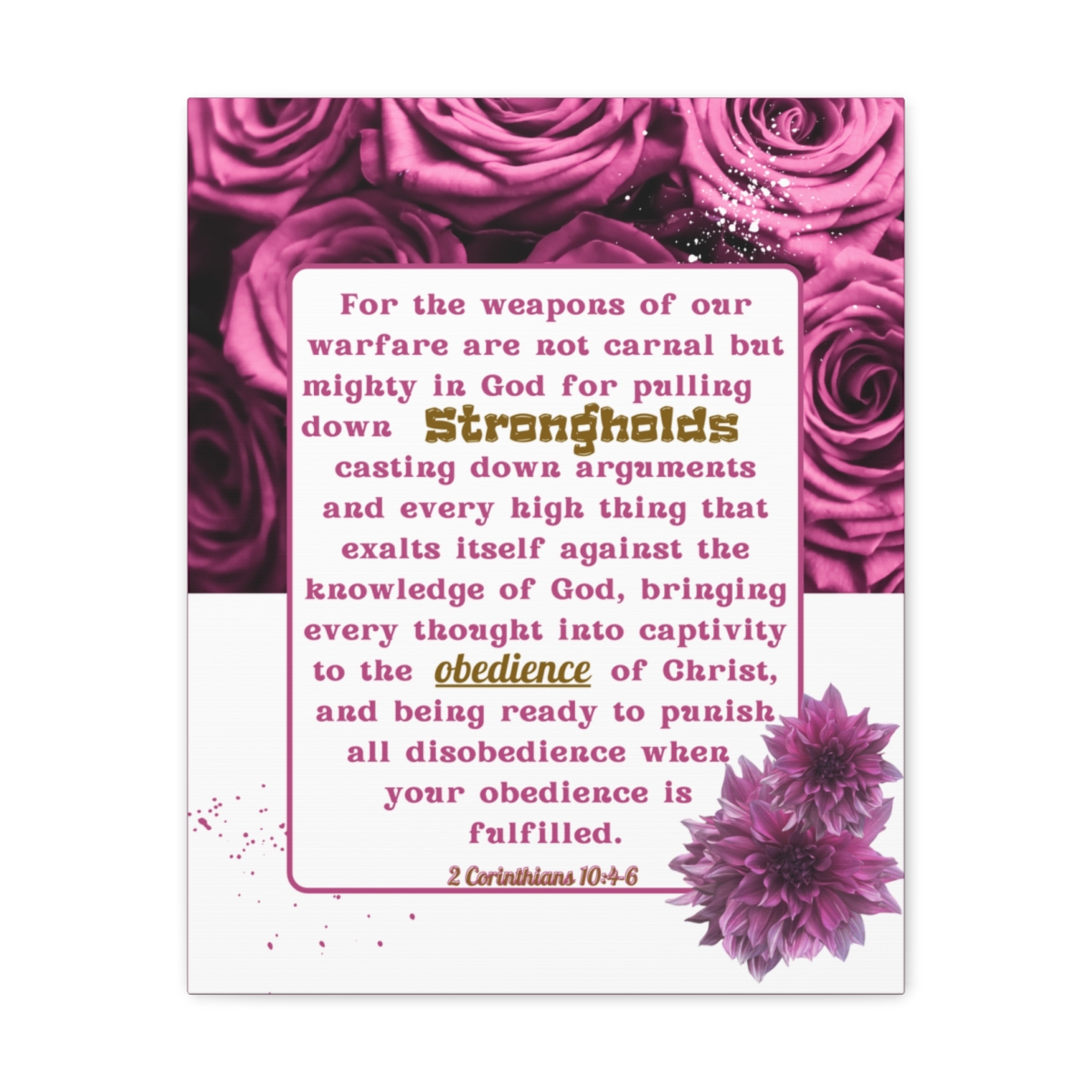 Speak Truth, 2 Corinthians 10:4-6 Canvas